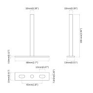 Плаващи скоби за рафтове 12бр. невидими Ø10x100 мм