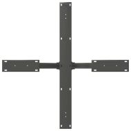 Крак за трапезна маса с форма на паяк, антрацит, 85x85x(72-73) см, стомана