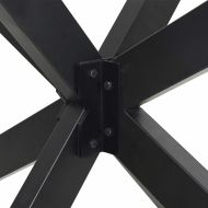 Крак за трапезна маса с форма на паяк, антрацит, 85x85x(72-73) см, стомана