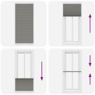 Плисирана щора Антрацит 85x200 cm Ширина на плата 84,4 cm