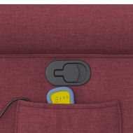 Масажен наклоняем стол, виненочервен, текстил