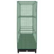 Повдигнато легло с покривало за оранжерия, ратанова имитация, 120x40x123 см