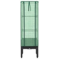 Повдигнато легло с оранжерия калъф, ратанов вид, 40x40x140 см