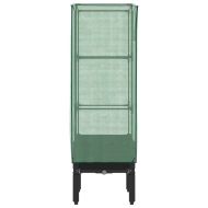 Повдигнато легло с оранжерия калъф, ратанов вид, 40x40x140 см