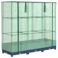 Повдигнато легло с покривало за оранжерия, ратанова имитация, 120x40x123 см