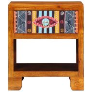 Служебен шкаф Многоцветен 40 x 35 x 45 см Акациево дърво масив