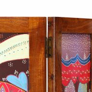 Разделител за стая Кафяво 105 x 160 см Акациево дърво масив