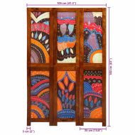 Разделител за стая Кафяво 105 x 160 см Акациево дърво масив