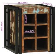 Винен рафт 34.5 x 35 x 39 см Масивна регенерирана дървесина