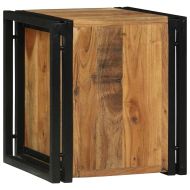 Винен рафт Кафяво 34.5 x 35 x 39 см Масивна акациева дървесина