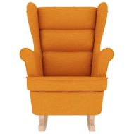 Люлеещ се стол тъмножълт 74x90x102 cm плат