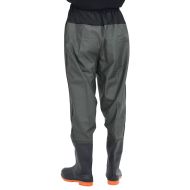 Панталони за риболов с ботуши, тъмнозелен, размер 41