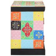 ТВ шкаф Многоцветен 100 x 35 x 50 см Масивна дървесина от манго