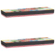 Стенни рафтове с рафт 2 pcs Многоцветен 60 x 20 x 6 cm