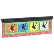 Закачалка за палта Черно 80 x 25 x 2 cm Инженерно дърво