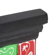 Закачалка за палта Черно 80 x 25 x 2 cm Инженерно дърво