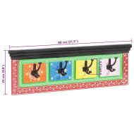 Закачалка за палта Черно 80 x 25 x 2 cm Инженерно дърво