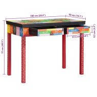 Бюро Кафяво 100 x 50 x 75 cm Масивна дървесина от манго