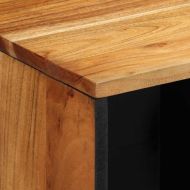 Служебен шкаф с рафт с врата Естествен Солидно акациево дърво