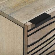 Нощен шкаф 2 pcs Бял и черен 40 x 33 x 46 см