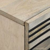 Нощен шкаф с чекмедже 2 pcs Бял и черен 40 x 33 x 46 см