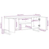 ТВ Единици Бяло 105 x 33 x 46 см Инженерно дърво