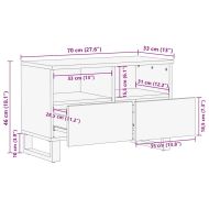 ТВ Единици с чекмедже Бяло 70 x 33 x 46 см Инженерно дърво