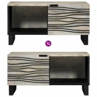 Масичка за кафе Бежов и черен 80 x 50 x 40 cm