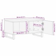 Масичка за кафе Бежов и черен 80 x 50 x 40 cm