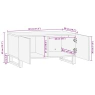 Масичка за кафе Бежов и черен 80 x 50 x 40 cm