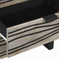 Нощен шкаф с чекмедже Бял и черен 50 x 33 x 62 см