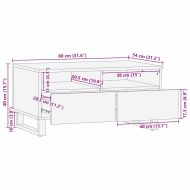 Масичка за кафе с чекмедже Бежов и черен 80 x 54 x 40 см
