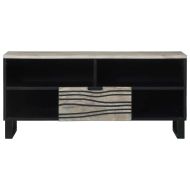 ТВ Единици с чекмедже Бяло 105 x 33 x 46 см Инженерно дърво