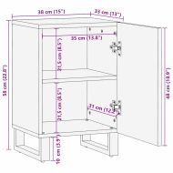 Шкаф за мивка в баня Бяло 38 x 33,5 x 58 см Инженерно дърво