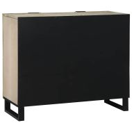 Шкаф Бяло 90 x 33 x 75 см мангово дърво масив