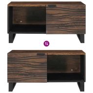 Масичка за кафе Кафяв и черен 80 x 50 x 40 cm