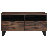 Масичка за кафе с чекмедже Кафяв и черен 80 x 54 x 40 см