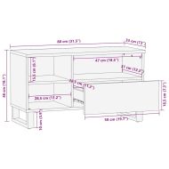 ТВ Единици с чекмедже Орех 80 x 33 x 46 см Инженерно дърво