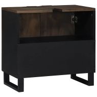 Шкаф за мивка в баня Орех 62 x 33 x 58 см Инженерно дърво