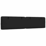 Мека табла за легло, черна, 200 см, плат