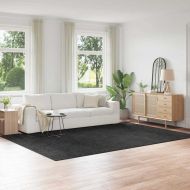 Антихлъзгащ shaggy килим Тъмносив 240 x 340 см ПП