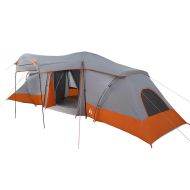 Каравани с покрив сиво и оранжево 721 x 335 x 212 см Полиестер