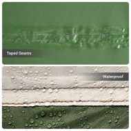 Семейна палатка с покрив Зелен и бял 315 x 286 x 200 см