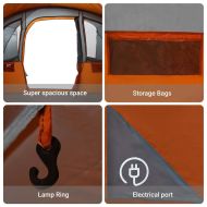 Каравани с покрив сиво и оранжево 576 x 325 x 213 см Полиестер