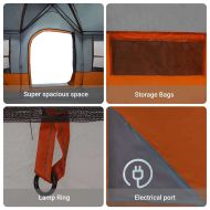 Каравани с покрив сиво и оранжево 622 x 295 x 238 см Полиестер