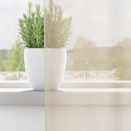 Пердета от воал с втулки, 2 бр, кремаво, 140x260 см