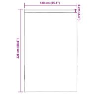 Пердета от воал с прът джобове, 2 бр, черно