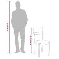 Трапезни столове с възглавници 2бр Кафяв масивна дървесина гума