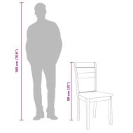 трапезни столове 2 бр. естествена масивна дървесина гума