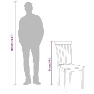 трапезни столове 2 бр. естествена масивна дървесина гума